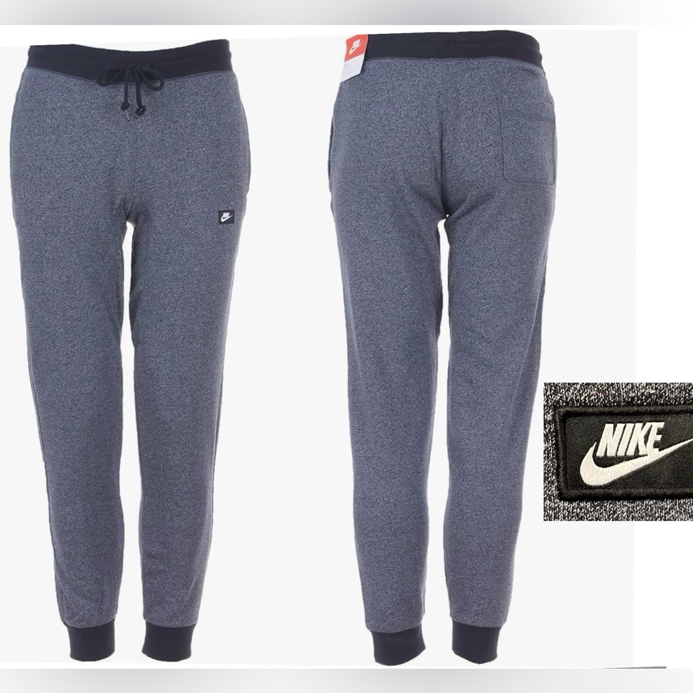 Nike Men’s Size‎ XXL Merled Charcoal Gray French Terry Cuffed Shoebox Joggers